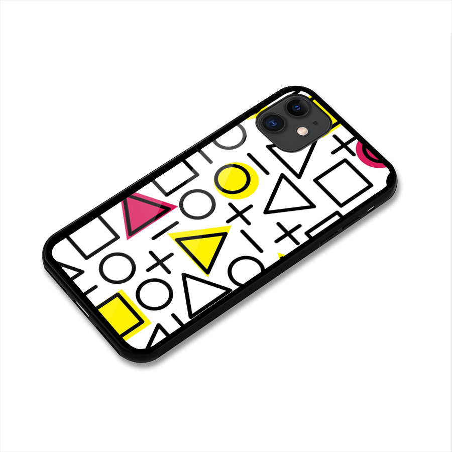 Geometry Pattern Glass Back Case for iPhone 11