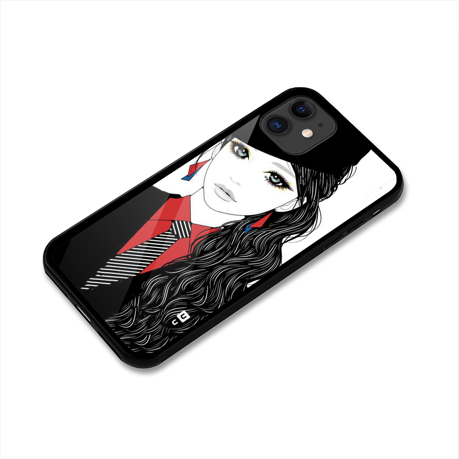 Girl Tie Glass Back Case for iPhone 11