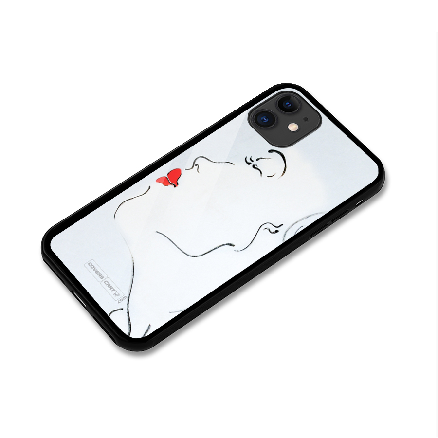 Girl in Red Lipstick Glass Back Case for iPhone 11