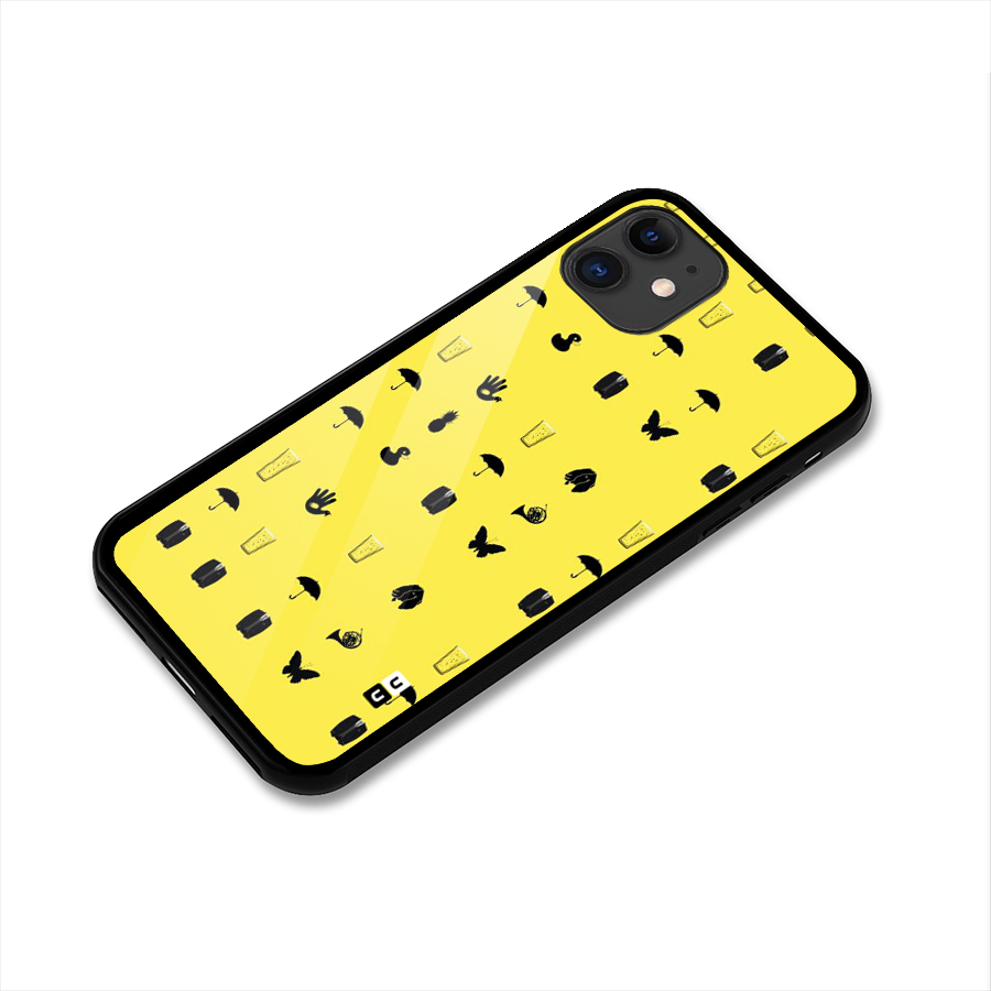 Glass Pattern Glass Back Case for iPhone 11