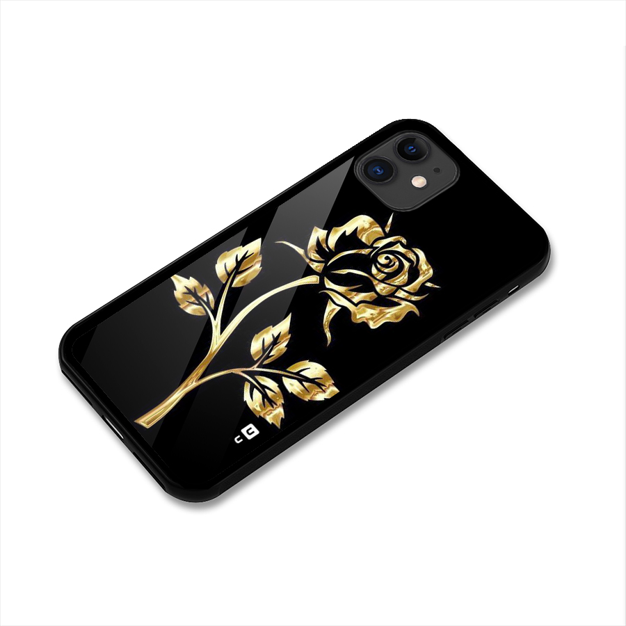 Gold Rose Glass Back Case for iPhone 11