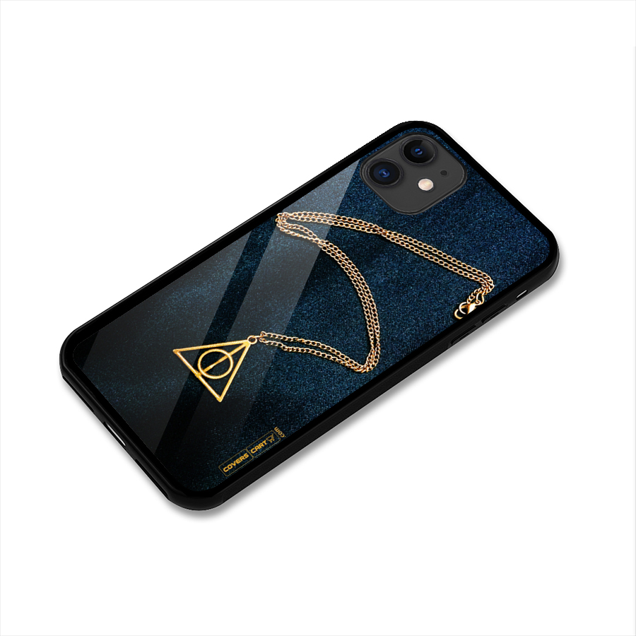 Golden Chain Glass Back Case for iPhone 11