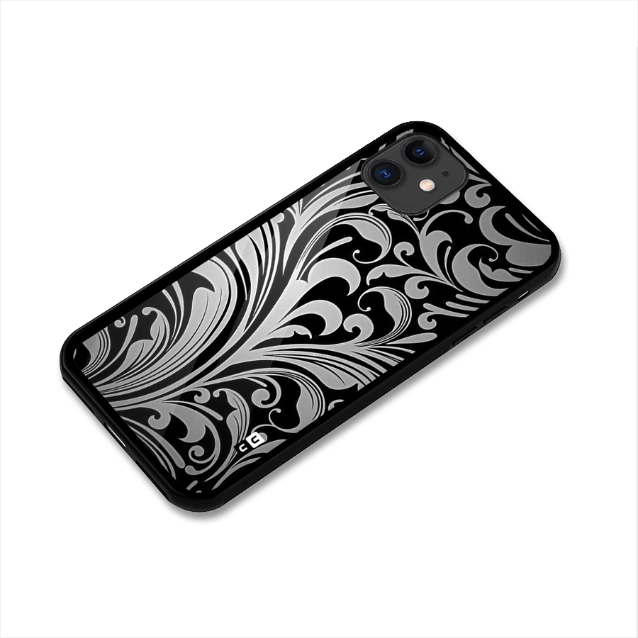 Grey Beauty Pattern Glass Back Case for iPhone 11
