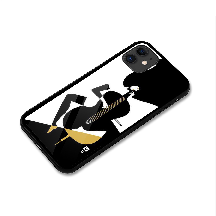 Guitar Women Glass Back Case for iPhone 11