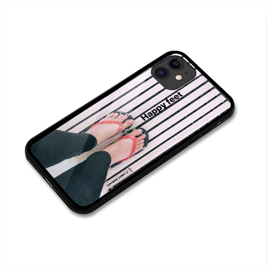 Happy Feet Glass Back Case for iPhone 11