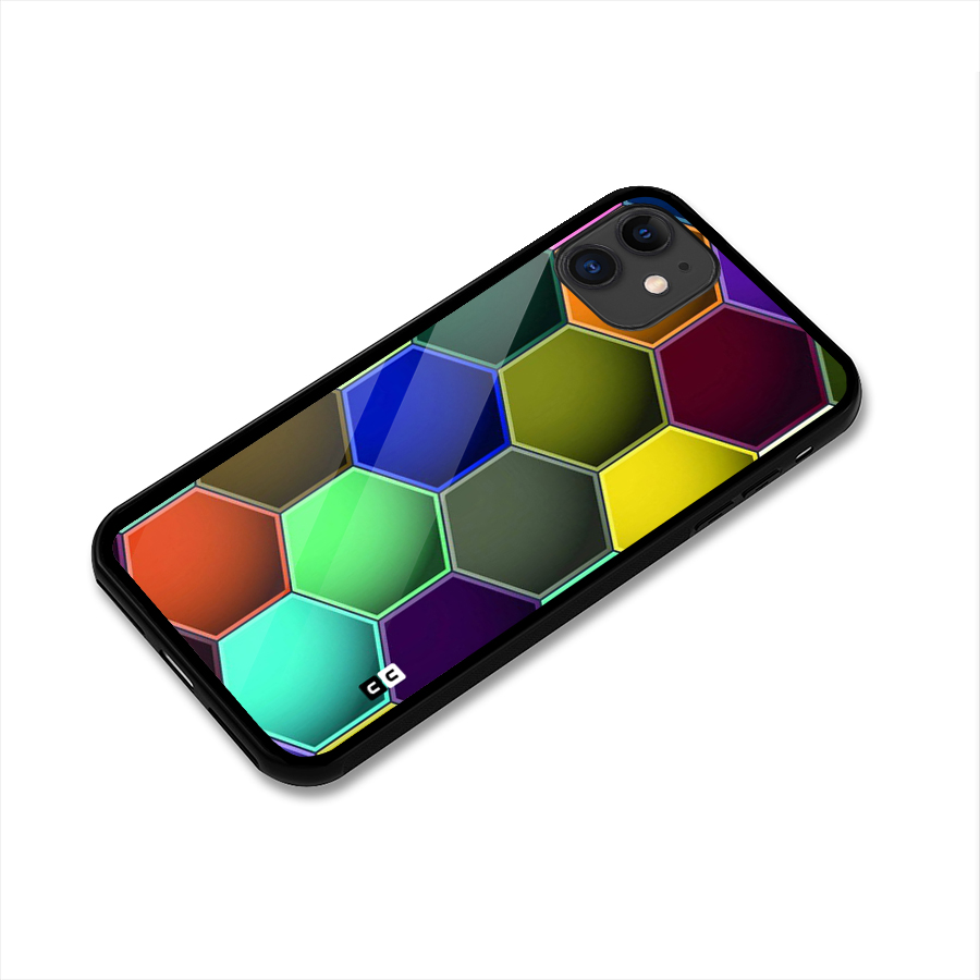 Hexagonal Palette Glass Back Case for iPhone 11