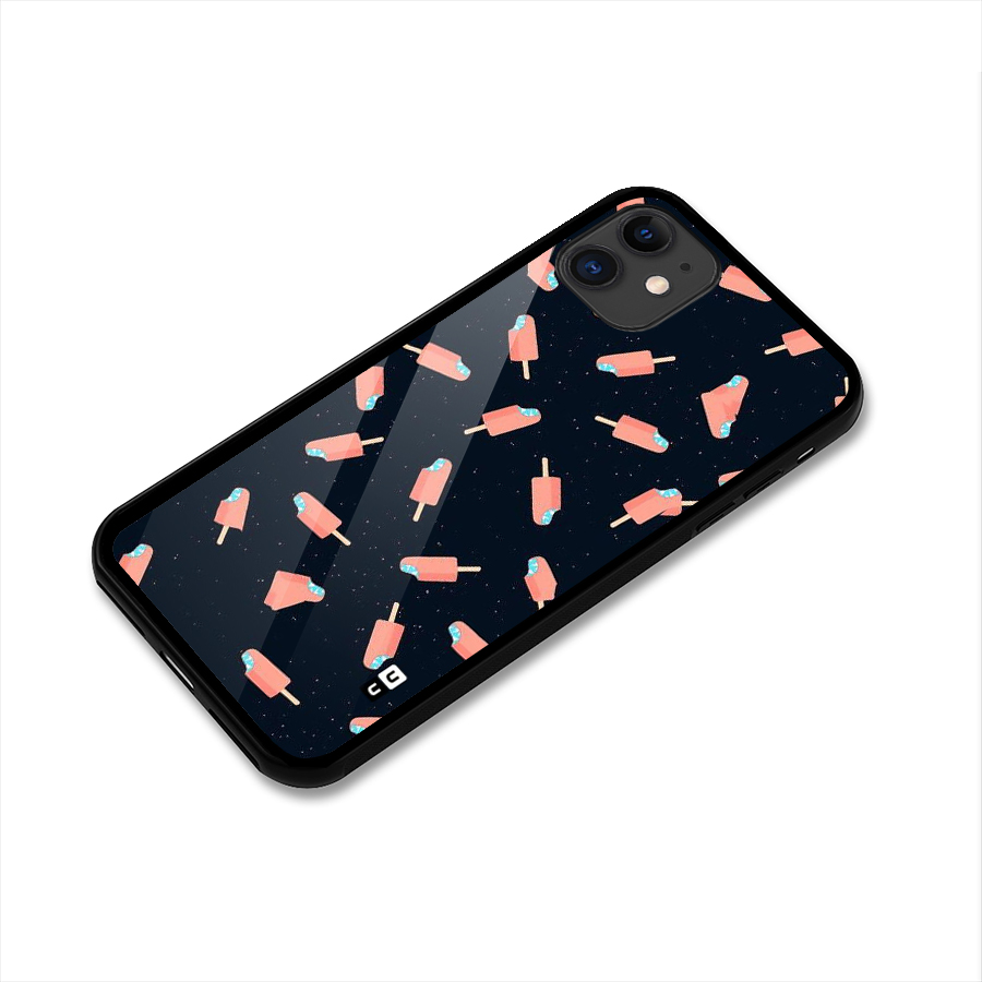 Icy Pattern Glass Back Case for iPhone 11