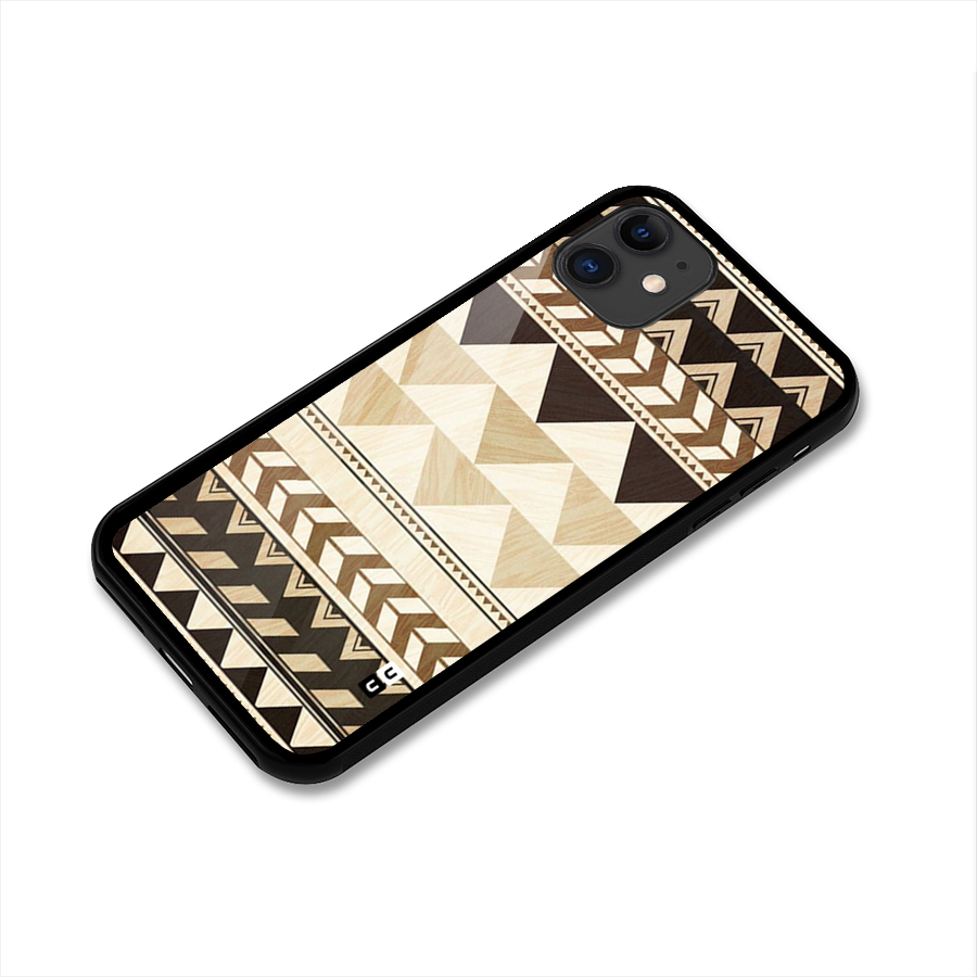 Indie Pattern Work Glass Back Case for iPhone 11