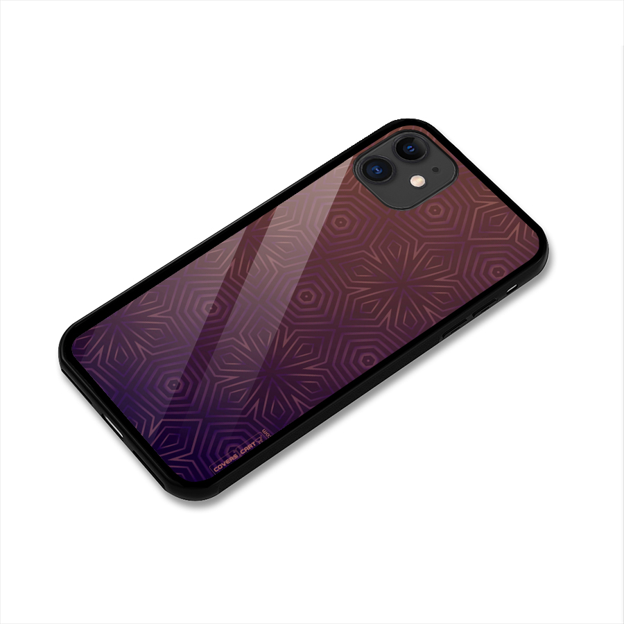 Lavish Purple Pattern Glass Back Case for iPhone 11