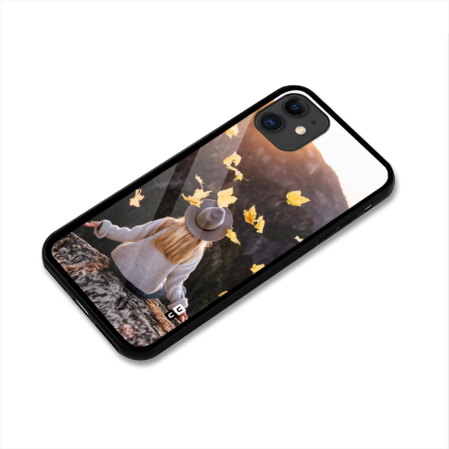 Leaf Rain Sunset Glass Back Case for iPhone 11