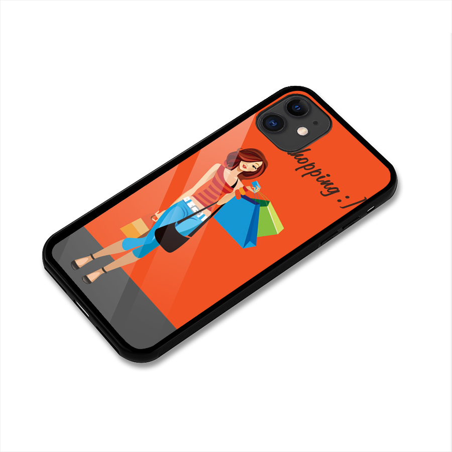 Love Shopping Classy Girl Glass Back Case for iPhone 11