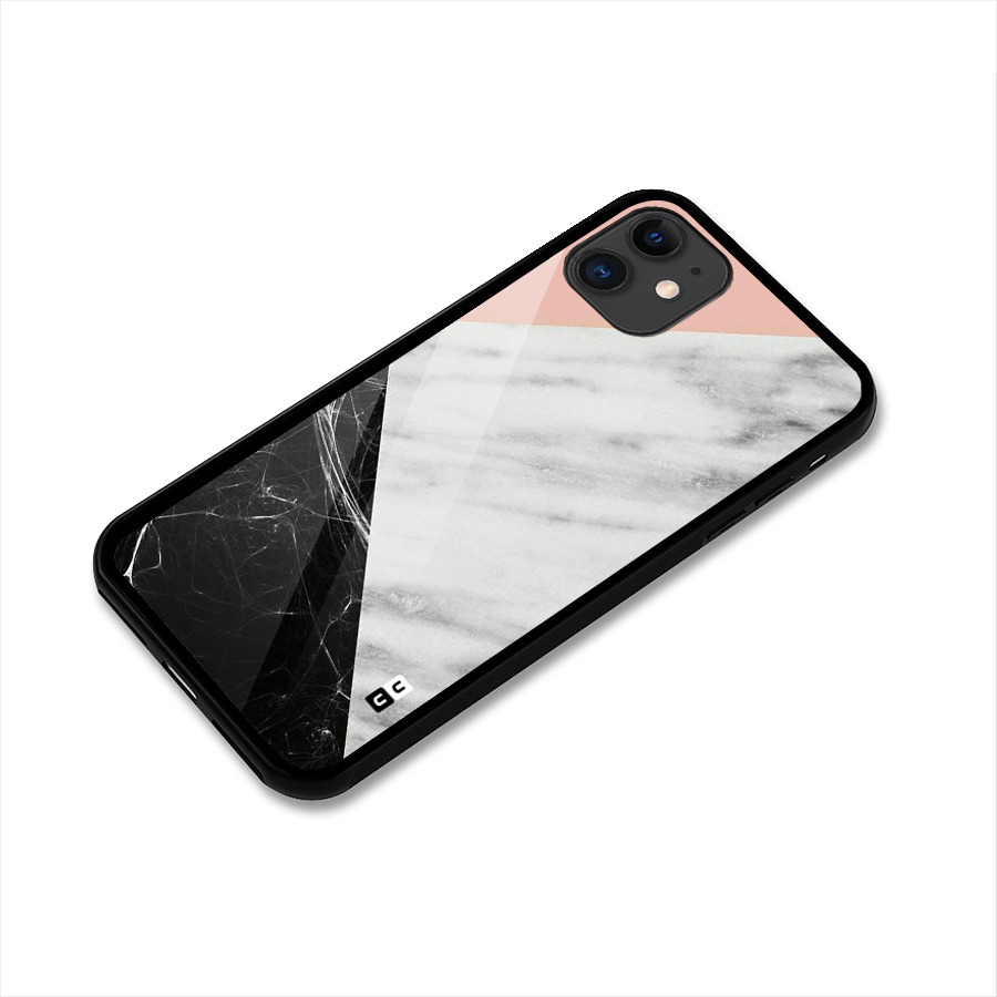 Marble Cuts Glass Back Case for iPhone 11