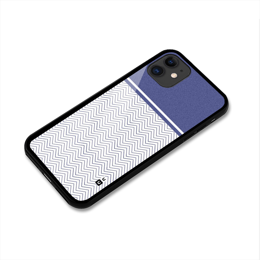 Melange Striped Pattern Glass Back Case for iPhone 11