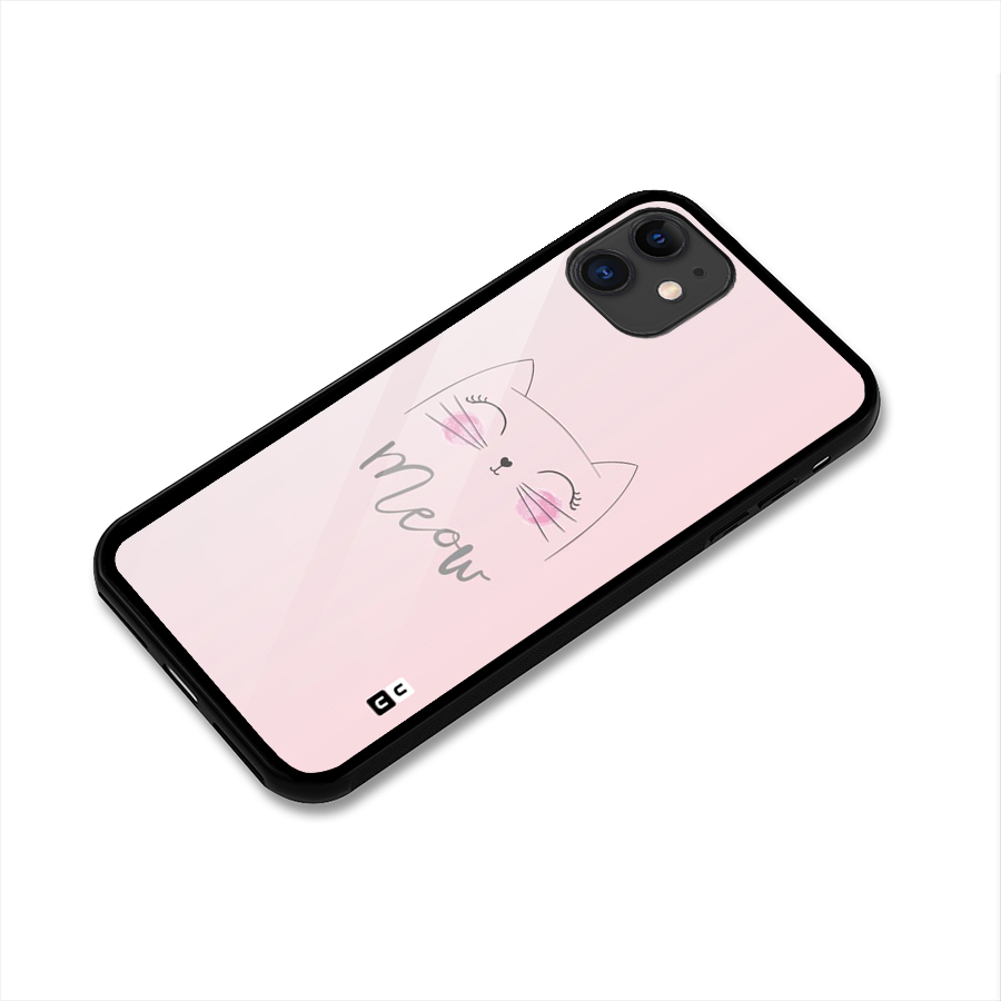 Meow Pink Glass Back Case for iPhone 11