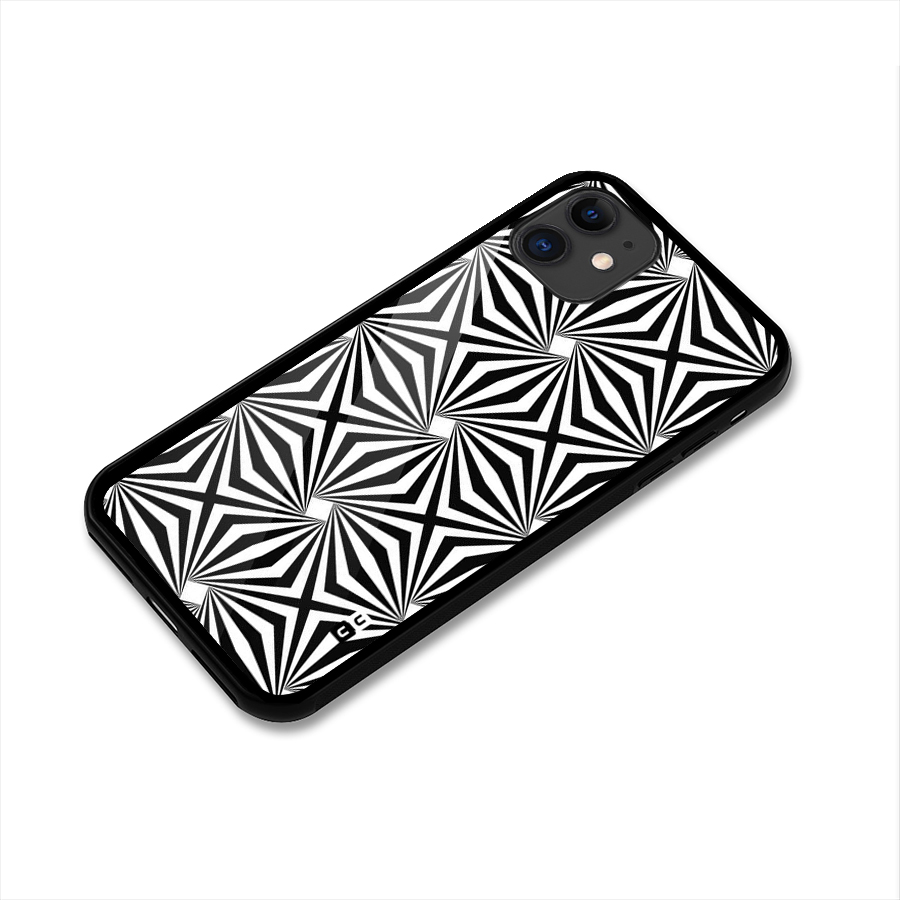 Monochromatic Swirls Glass Back Case for iPhone 11