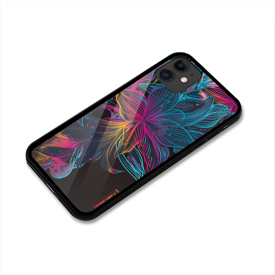 Multi-Colour Flowers Glass Back Case for iPhone 11