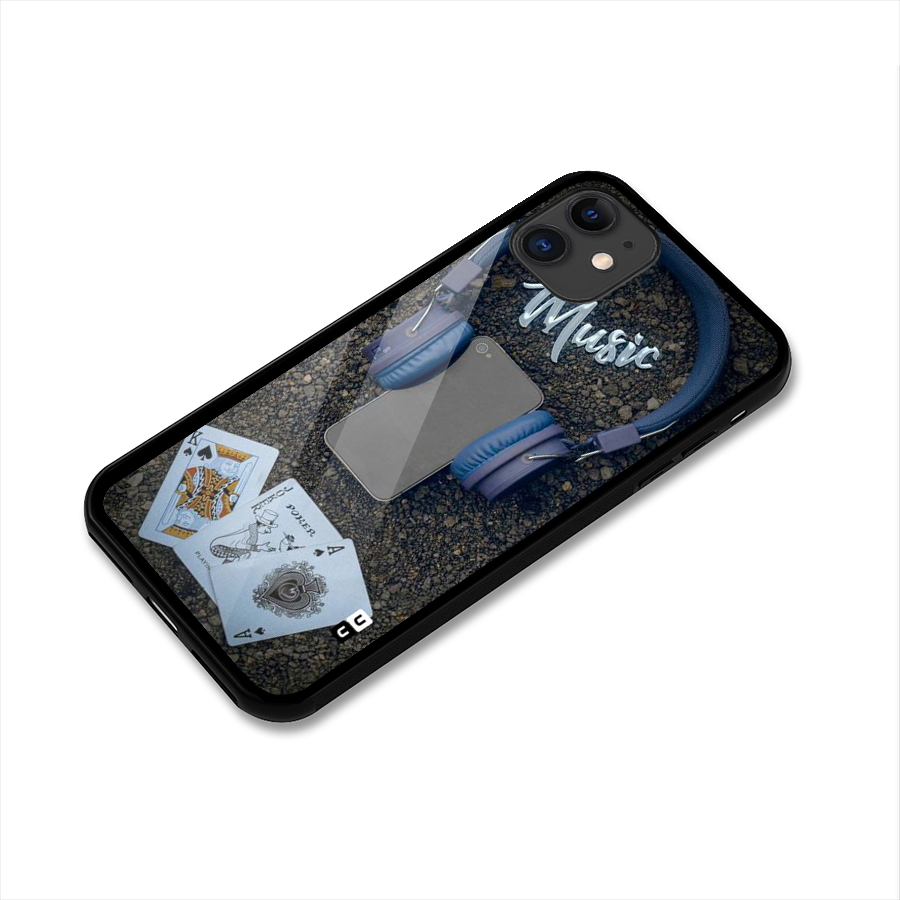 Music Power Cards Glass Back Case for iPhone 11