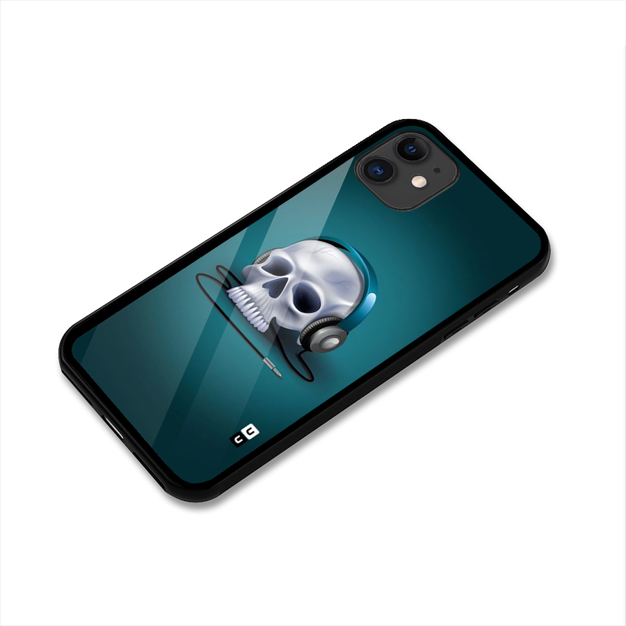 Music Skull Glass Back Case for iPhone 11