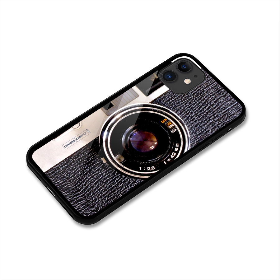Old School Camera Glass Back Case for iPhone 11