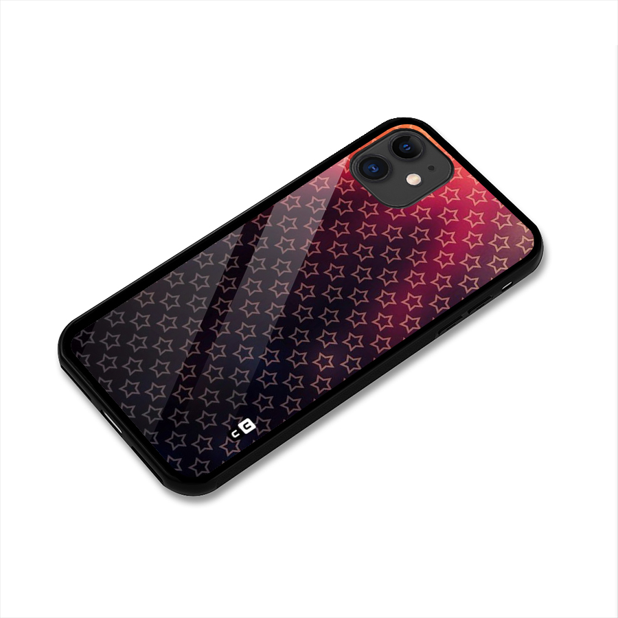 Ombre Stars Glass Back Case for iPhone 11