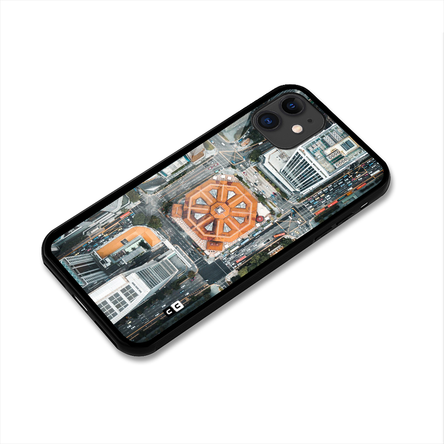 Orange Dome Glass Back Case for iPhone 11
