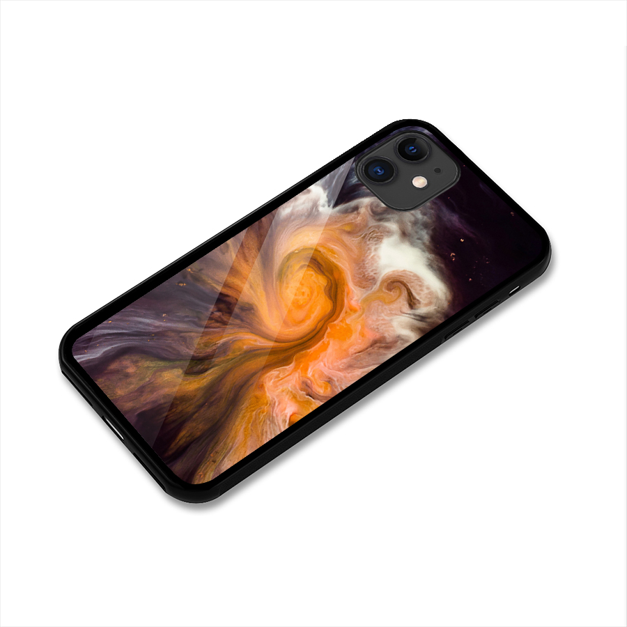 Orange Fusion Glass Back Case for iPhone 11