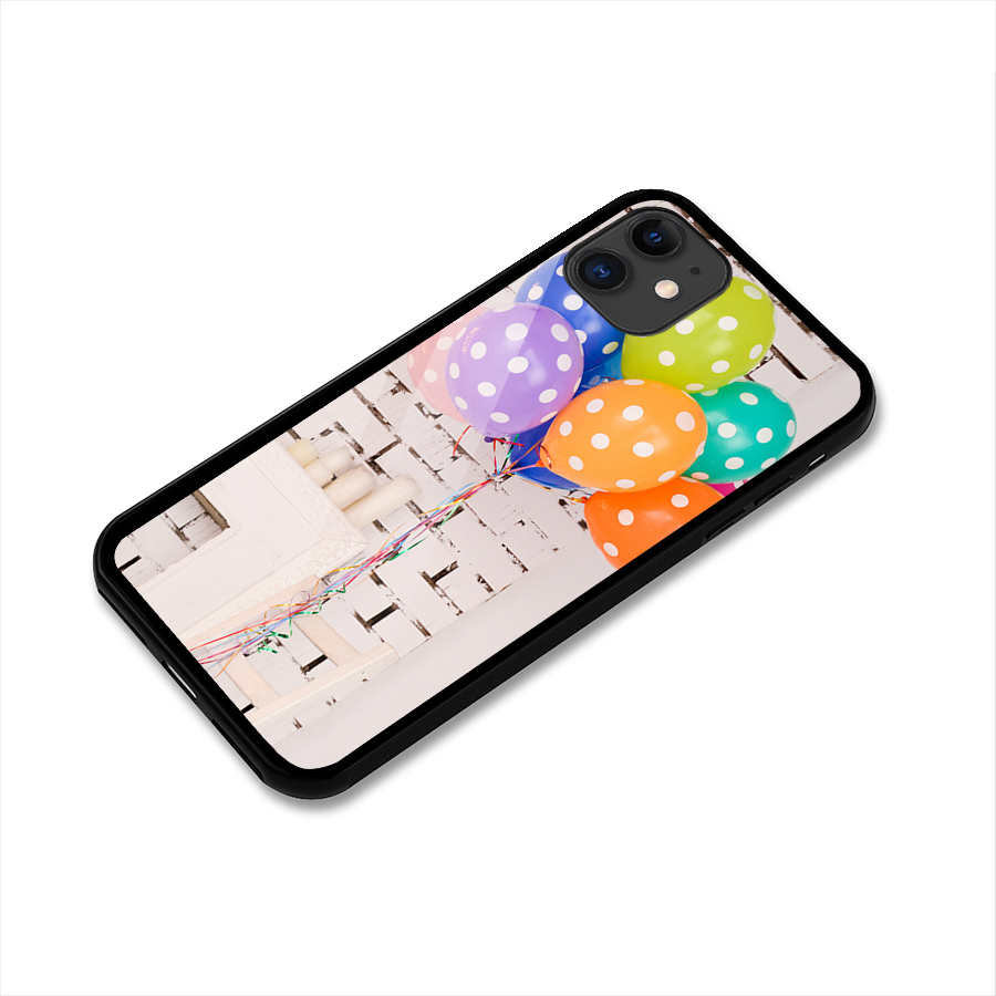 Party Balloons Glass Back Case for iPhone 11