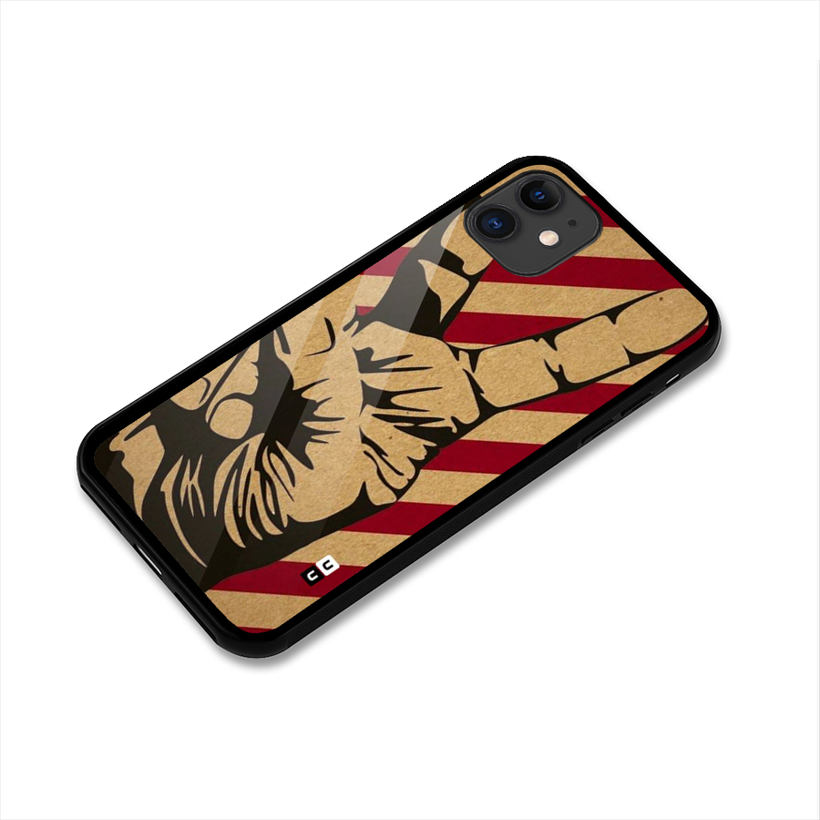 Peace Stripes Glass Back Case for iPhone 11