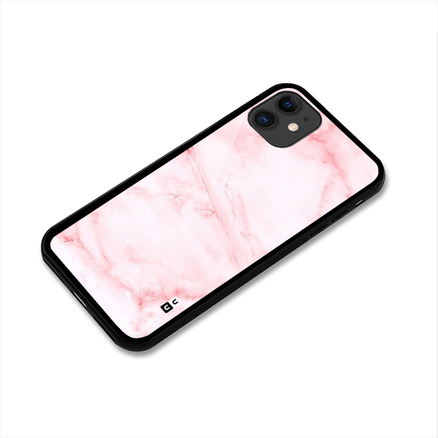 Pink Marble Print Glass Back Case for iPhone 11