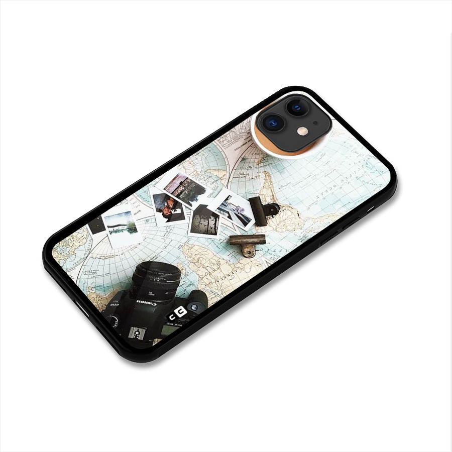 Post Stamps Travel Glass Back Case for iPhone 11