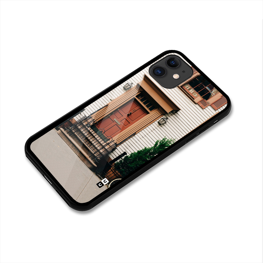 Pretty Orange Door Glass Back Case for iPhone 11