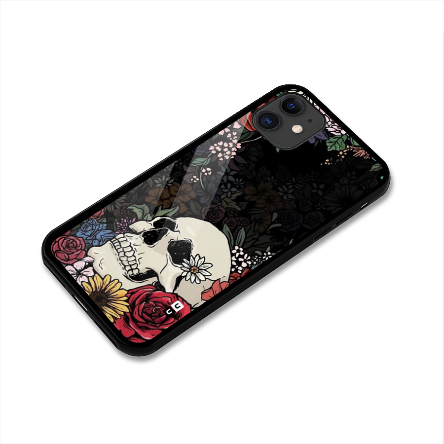 Pretty Skull Glass Back Case for iPhone 11
