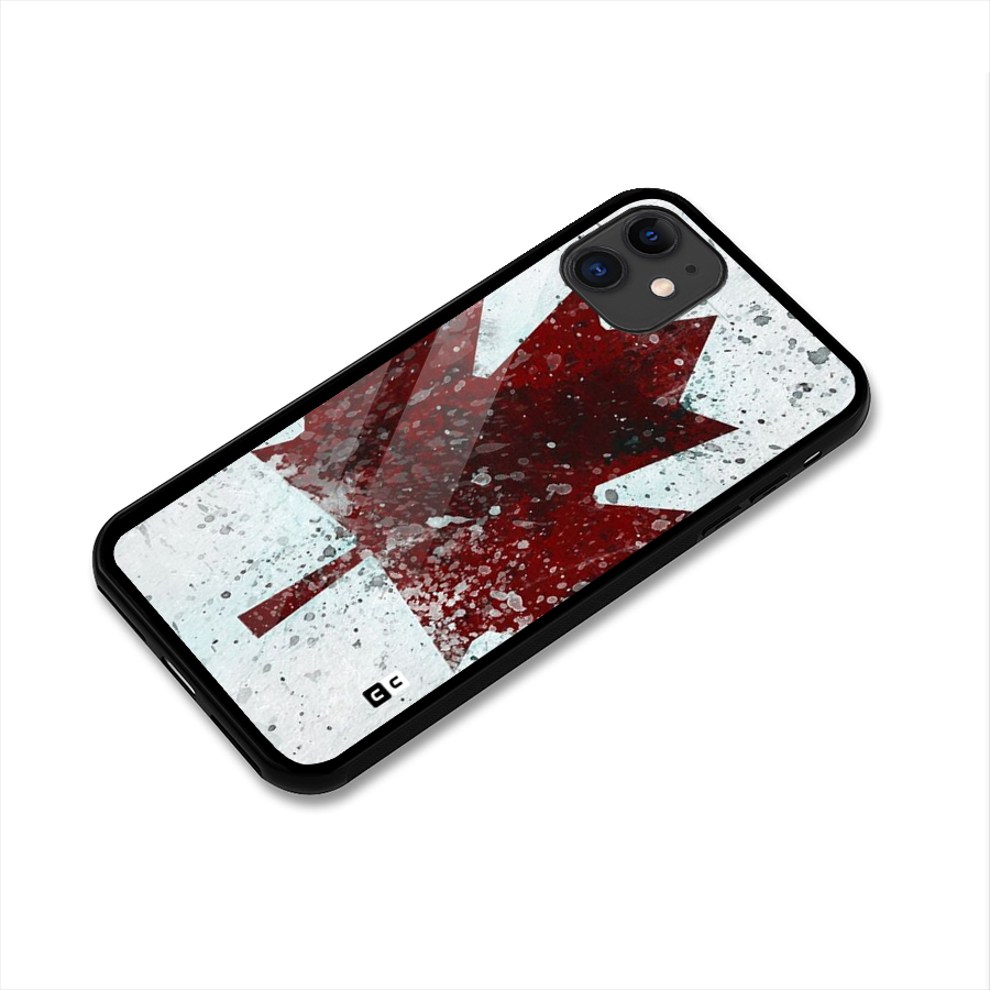 Red Maple Snow Glass Back Case for iPhone 11