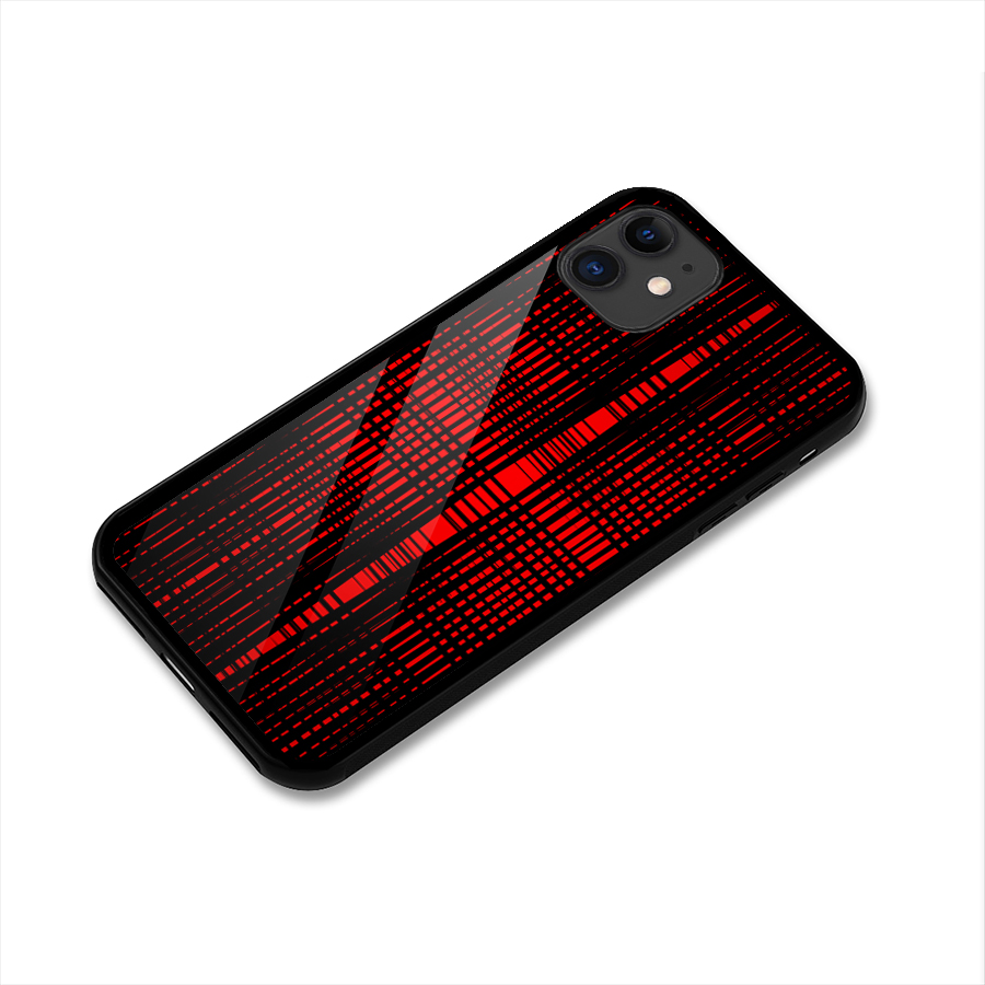 Red Net Design Glass Back Case for iPhone 11