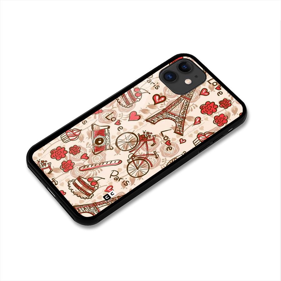 Red Peach City Glass Back Case for iPhone 11