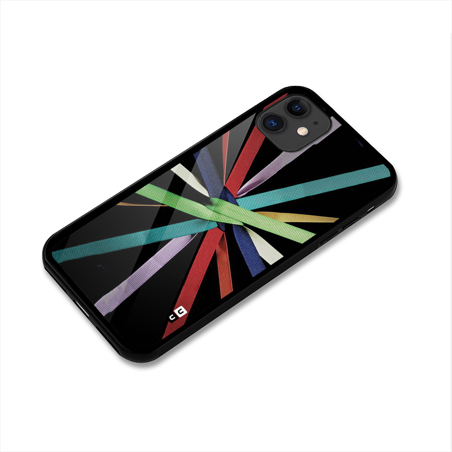Ribbon Design Glass Back Case for iPhone 11