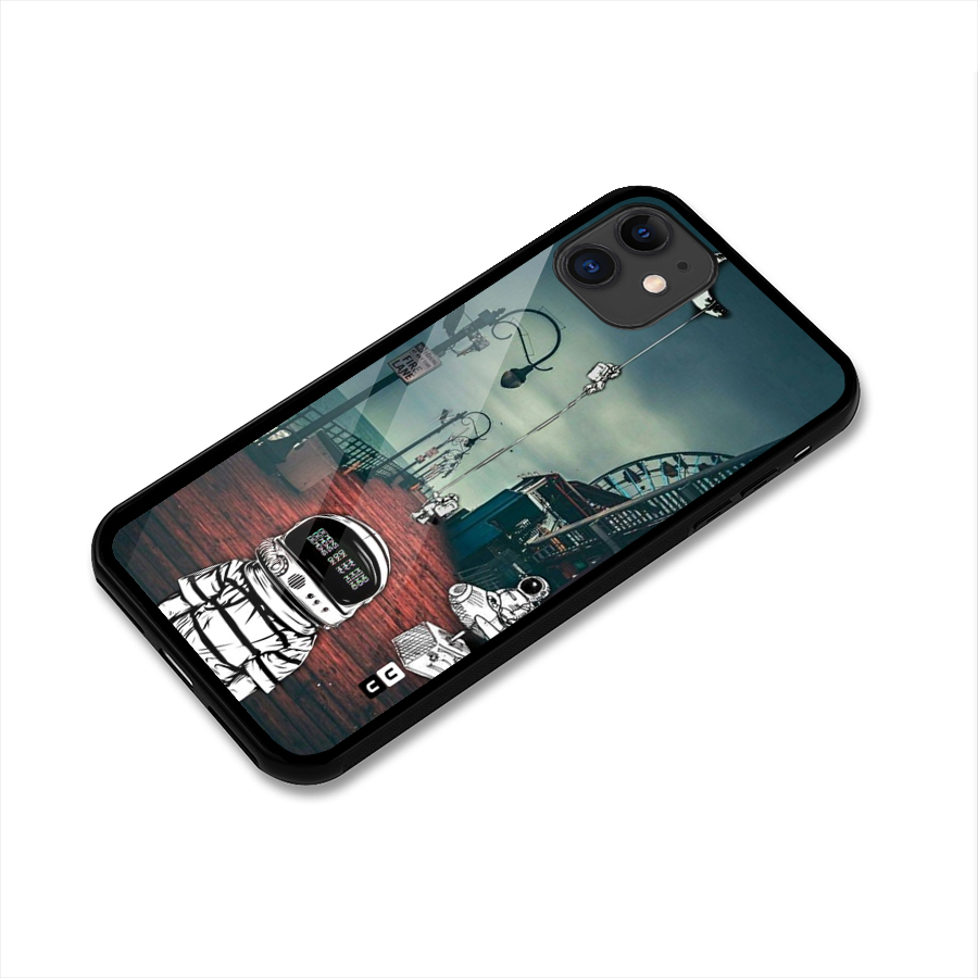 Robotic Design Glass Back Case for iPhone 11