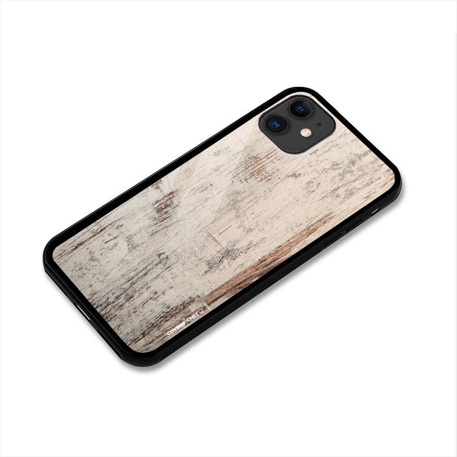 Rugged Wooden Texture Glass Back Case for iPhone 11