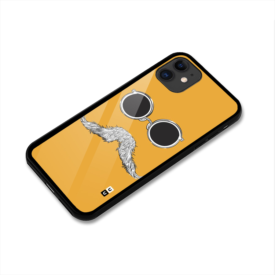 Sassy Mustache Glass Back Case for iPhone 11