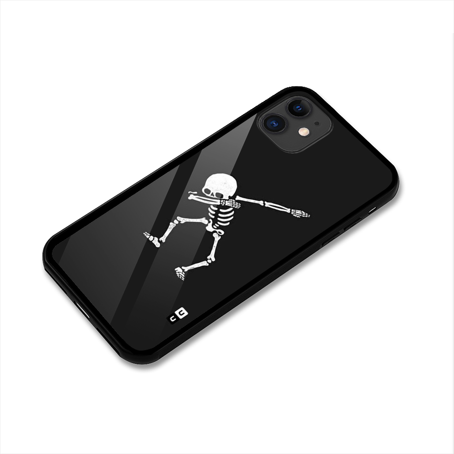 Skeleton Dab White Glass Back Case for iPhone 11