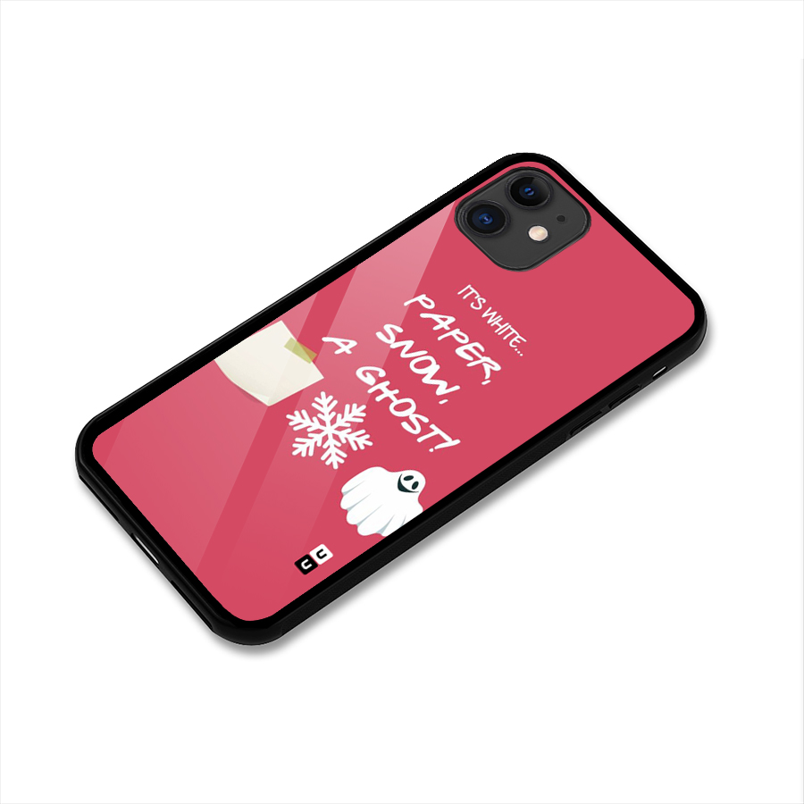 Snow Paper Glass Back Case for iPhone 11