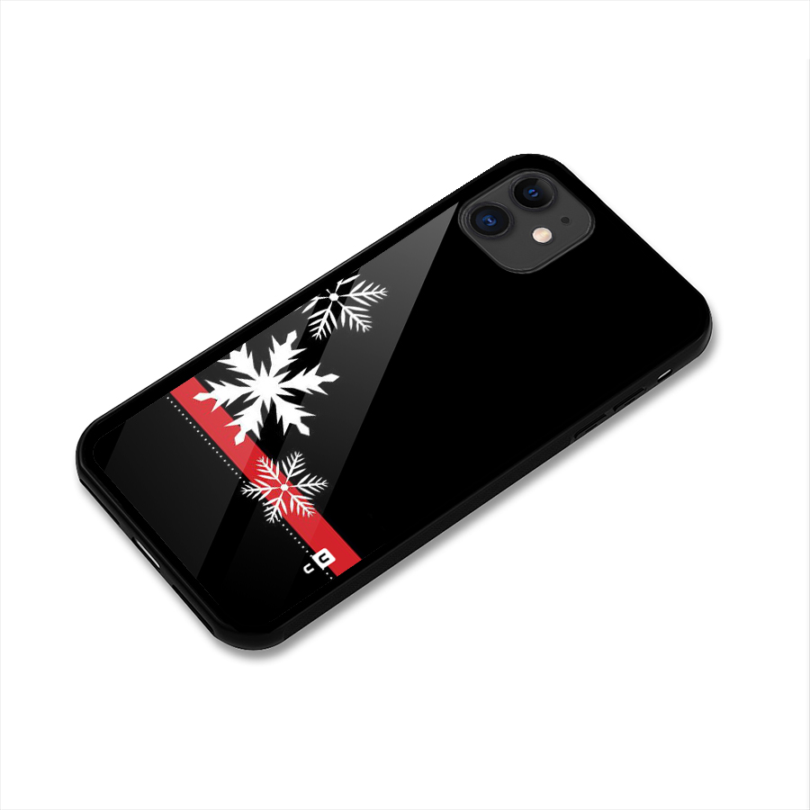 Snowflake Ribbon Glass Back Case for iPhone 11