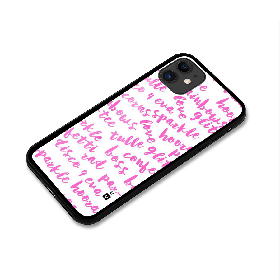 Sparkle Love Glass Back Case for iPhone 11