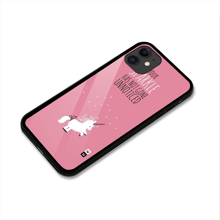 Sparkle Not Unnoticed Glass Back Case for iPhone 11