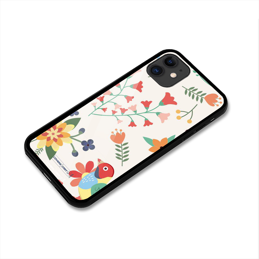 Spring Flowers Glass Back Case for iPhone 11