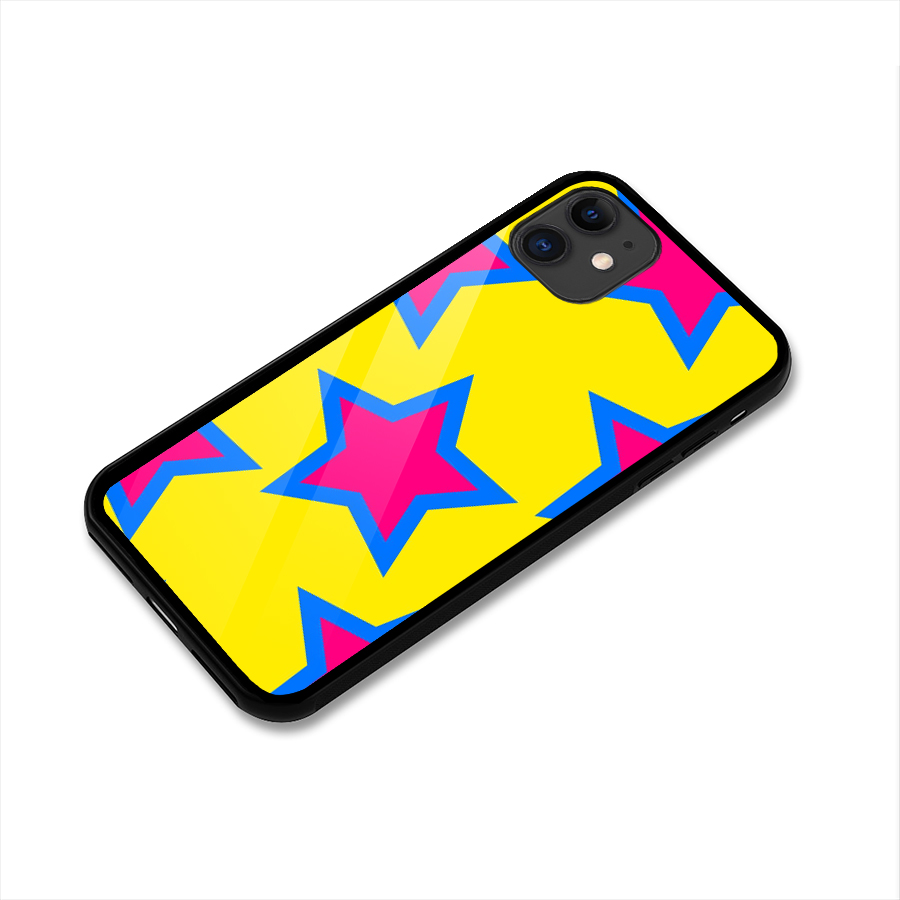Star Pattern Glass Back Case for iPhone 11