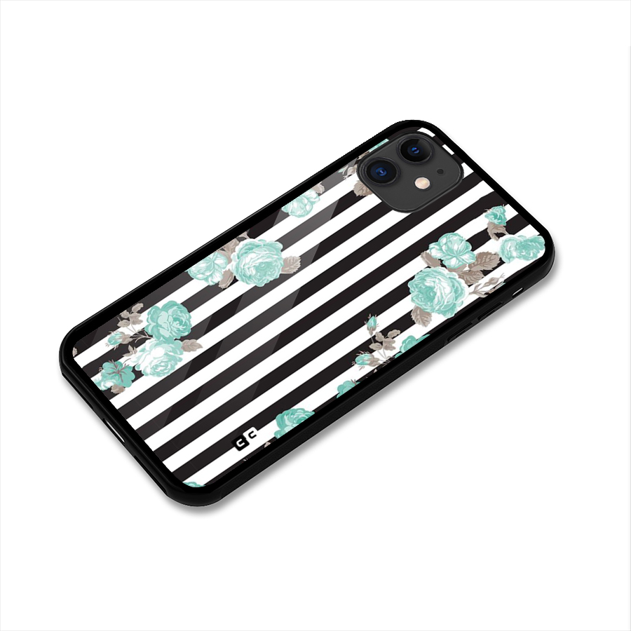 Stripes Bloom Glass Back Case for iPhone 11