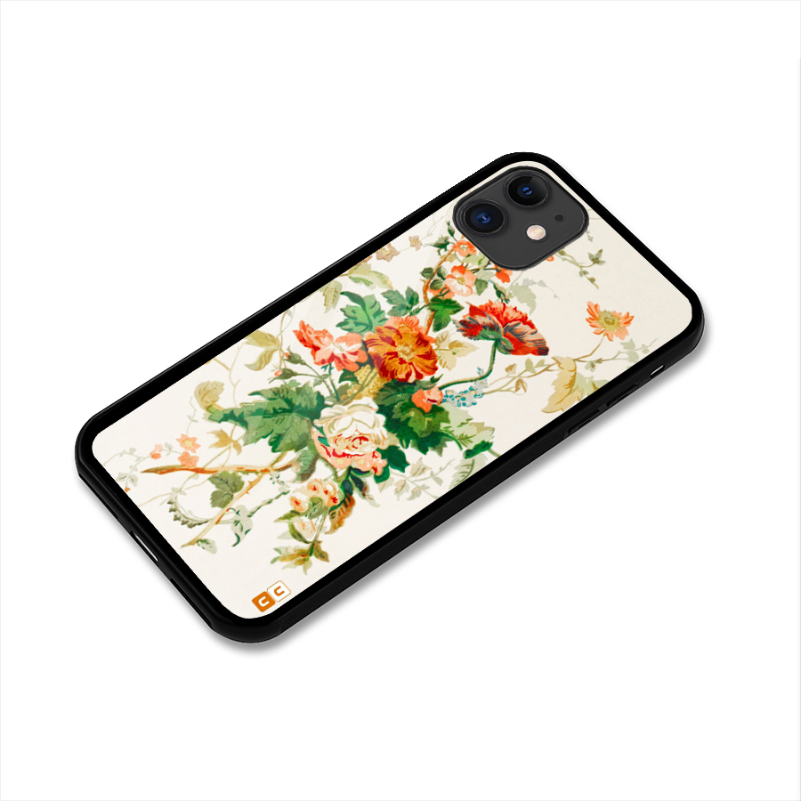 Summer Floral Glass Back Case for iPhone 11
