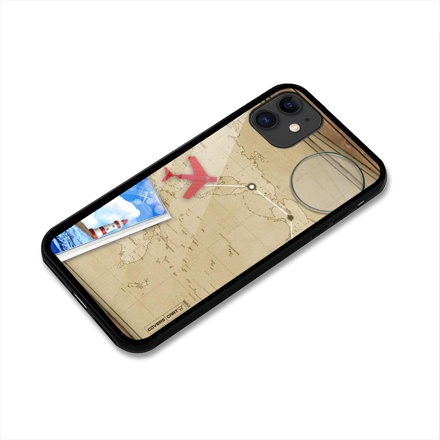 Summer Travel Glass Back Case for iPhone 11