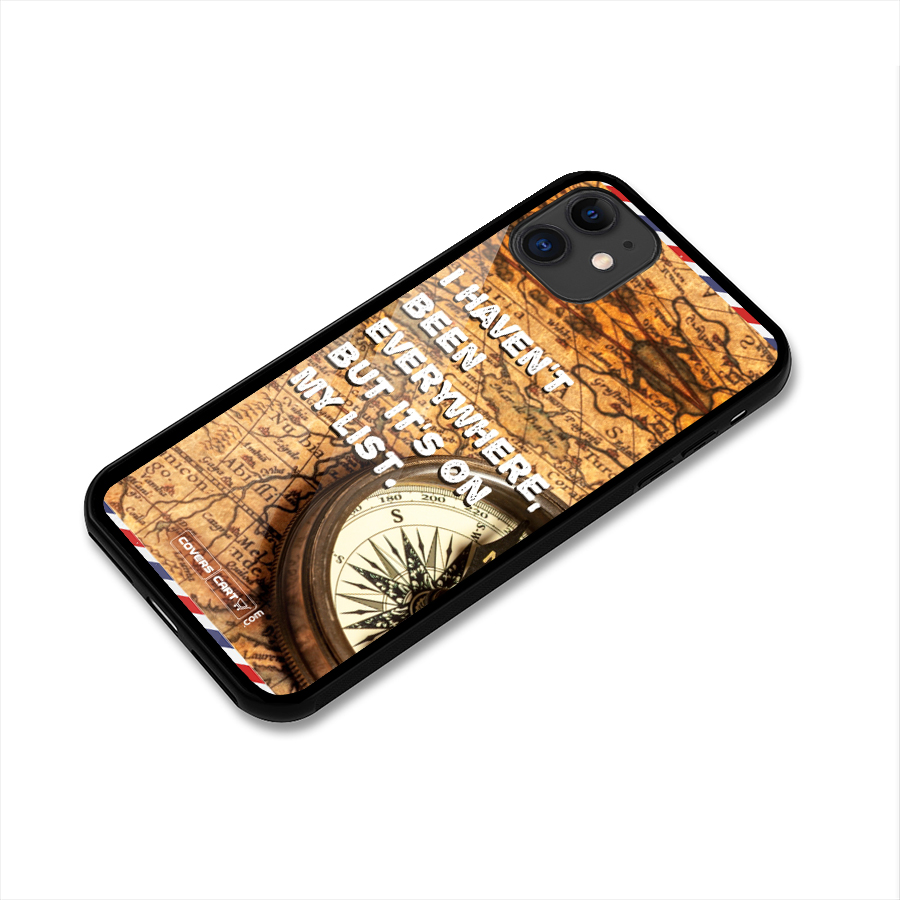 Travel Map Glass Back Case for iPhone 11